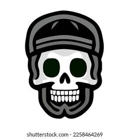 Cute skull sticker design. Great for souvenir design. Kawai sticker eps.