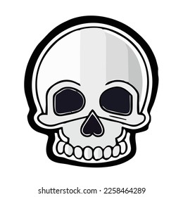 Cute skull sticker design. Great for souvenir design. Kawai sticker eps.