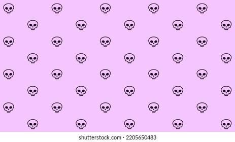 Cute Skull Vector Halloween Background