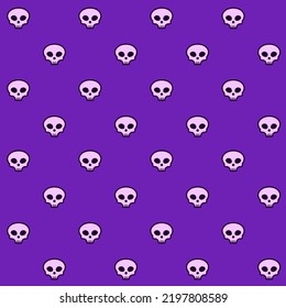 Cute Skull Vector Seamless Pattern