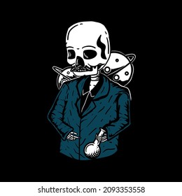 Cute Skull Vector Tshirt Design for Halloween Theme