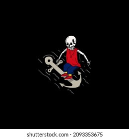 Cute Skull Vector Tshirt Design for Halloween Theme