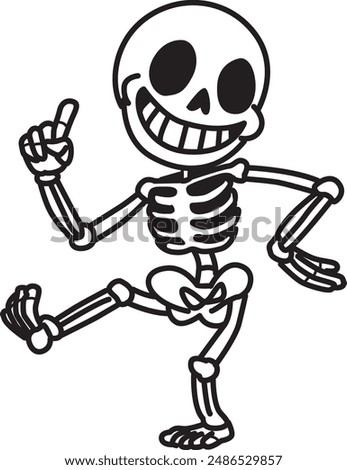 cute skulls are dancing happily