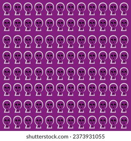 VECTOR DE FONDO DEL PATRÓN DE SEGURIDAD DE HALLOWEB CUTE SKULLS