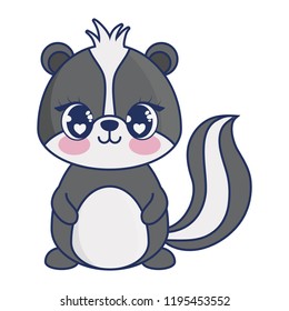 cute skunk adorable character