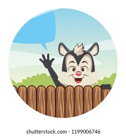 Cute skunk cartoon