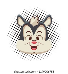 Cute skunk cartoon