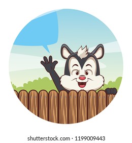 Cute skunk cartoon