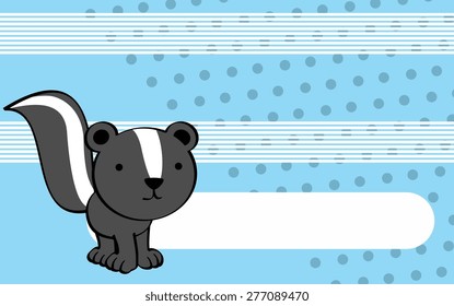 cute skunk cartoon background in vector format very easy to edit