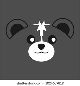 Cute Skunk Face Background Vector Illustration Graphic Design