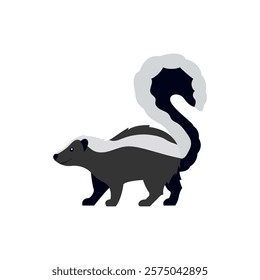 Cute skunk illustration animal vector symbol sign icon