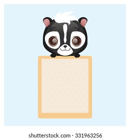Cute skunk notepad