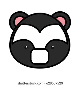 cute skunk woodland animal