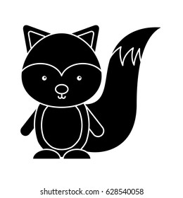 cute skunk woodland animal