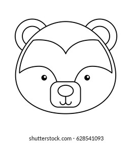 cute skunk woodland animal