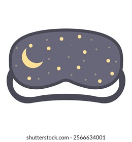 Cute sleep mask with crescent moon and stars for sleeping well