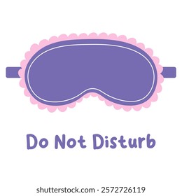 Cute sleep mask. Eye mask. Accessory for night relaxation. Vector flat illustration