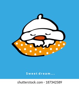 Cute sleeping dog.
