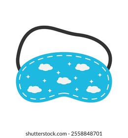 Cute Sleeping Eye Mask Icon Illustration