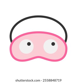 Cute Sleeping Eye Mask Icon Illustration