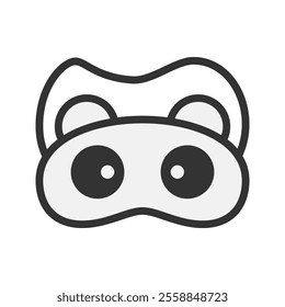 Cute Sleeping Eye Mask Icon Illustration