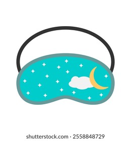 Cute Sleeping Eye Mask Icon Illustration