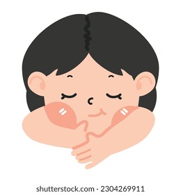 Cute Sleeping Girl cartoon vector flat