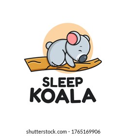 Plantilla de logotipo de Koala Durmiente