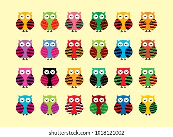 cute sleeping owl vector