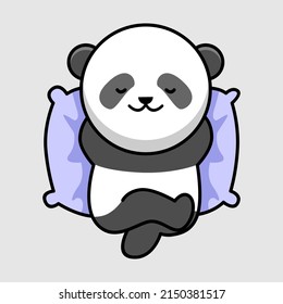 Cute Sleeping Panda Cartoon Design