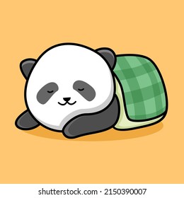 Cute sleeping panda cartoon design