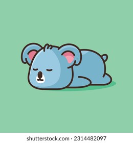 Ilustración de dibujos animados vectoriales de panda de dormir lindo