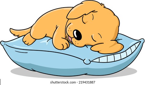 Cute sleeping puppy.
