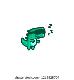 Cute Sleepy Crocodile