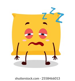 cute sleepy expression of half boiled egg cartoon character
