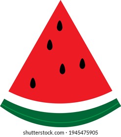 Cute slice of watermelon illustration