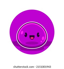Cute slime cartoon character vector icon illustration