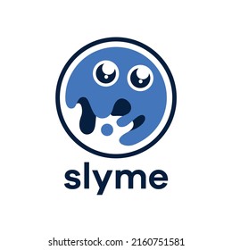 Cute Slime In A Glass Logo Icon