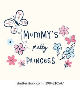 Cute Slogan Typography for Girls Apparels