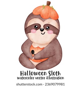 Cute Sloth Halloween, Halloween Sloth, Halloween animal vector
