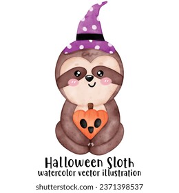 Cute Sloth Halloween, Halloween Sloth, Halloween animal vector