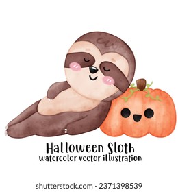 Cute Sloth Halloween, Halloween Sloth, Halloween animal vector