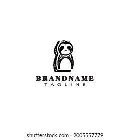 cute sloth logo icon design vector modern vector illustration