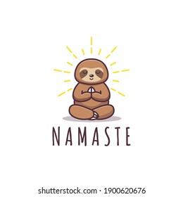 Cute Sloth Yoga Pose Namaste