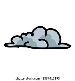 Cute small cloudy sky cartoon vector illustration motif set. Hand drawn dark cloud climate blog icons. Nature graphics. Weather web buttons.