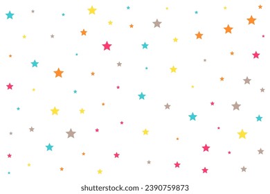 cute small colorful starry pattern background design vector