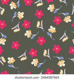 lindo Pequeño patrón de flores para la tela textil y decoración de la pared
