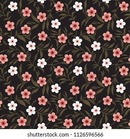 cute small flower pattern on back