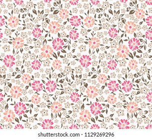 Cute Small Flower Pattern On Crime Stock Vector Royalty Free