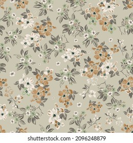 cute small flower pattern on muster background 